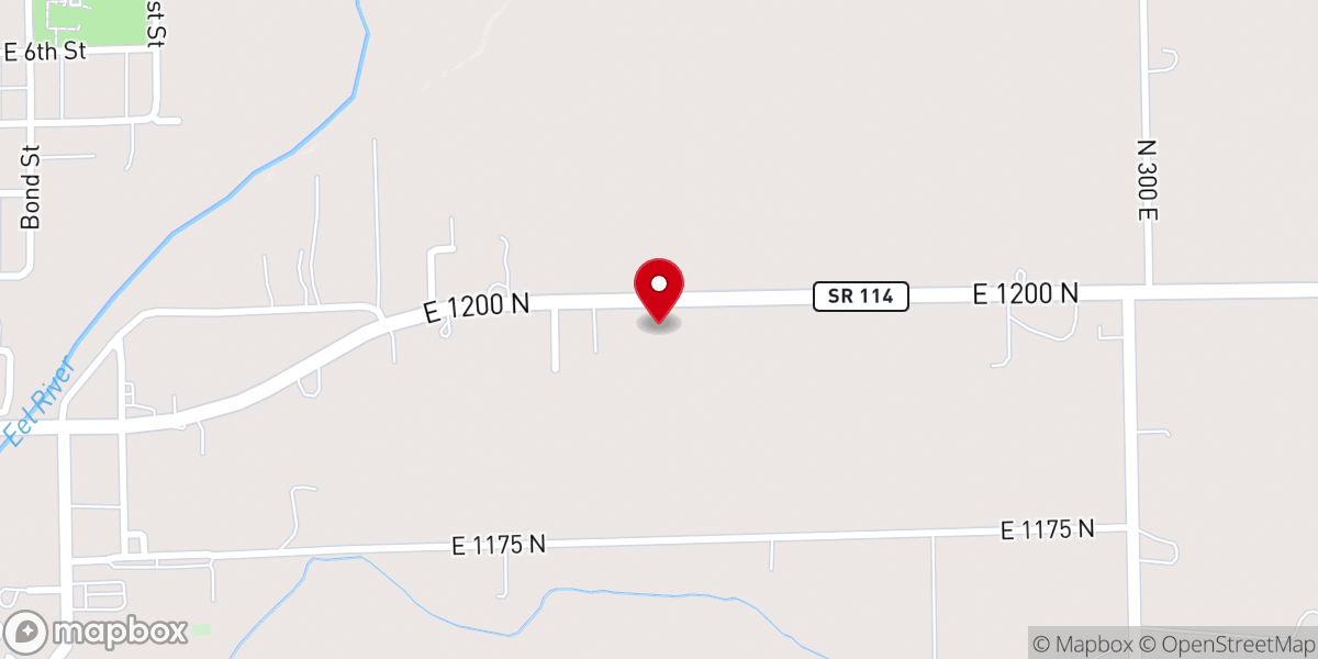 Map showing location of Sweetwater Assembly of God
