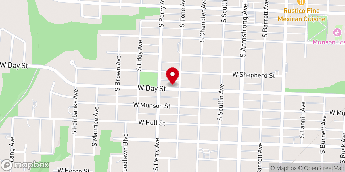 Map showing location of Pleasant Grove Baptist Church