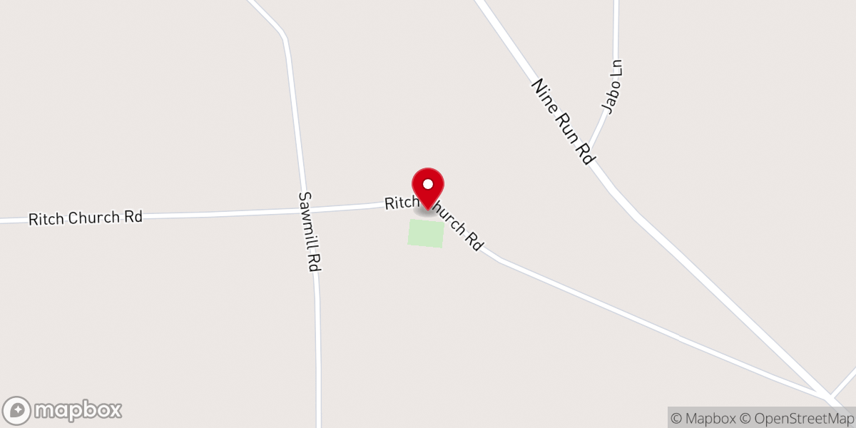 Map showing location of Ritch Church
