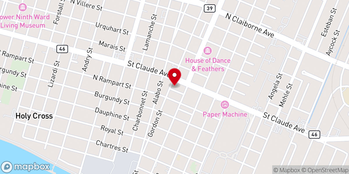 Map showing location of Timothy Trumpet of Truth Church