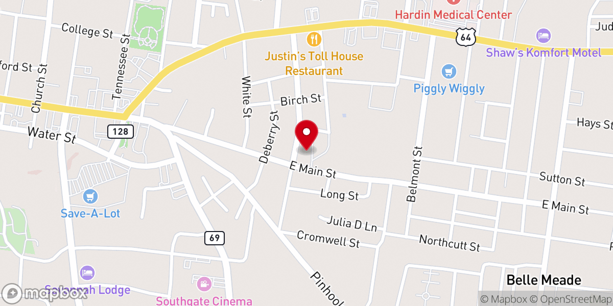 Map showing location of East End United Methodist Church