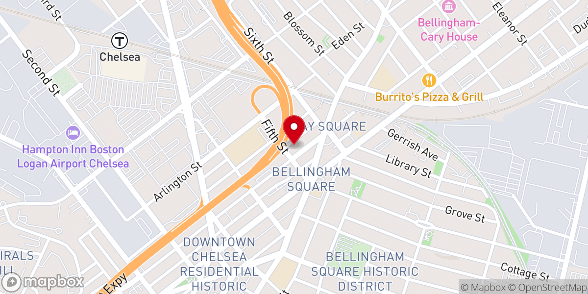 Map showing location of The Salvation Army Chelsea Corps Community Center