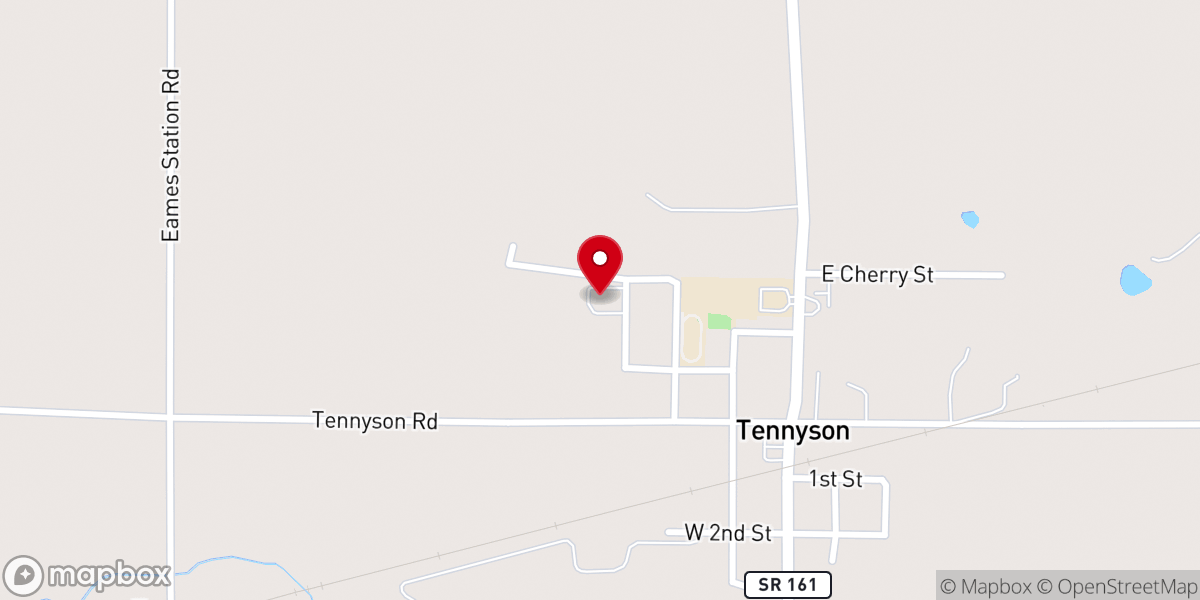 Map showing location of Tennyson General Baptist Church