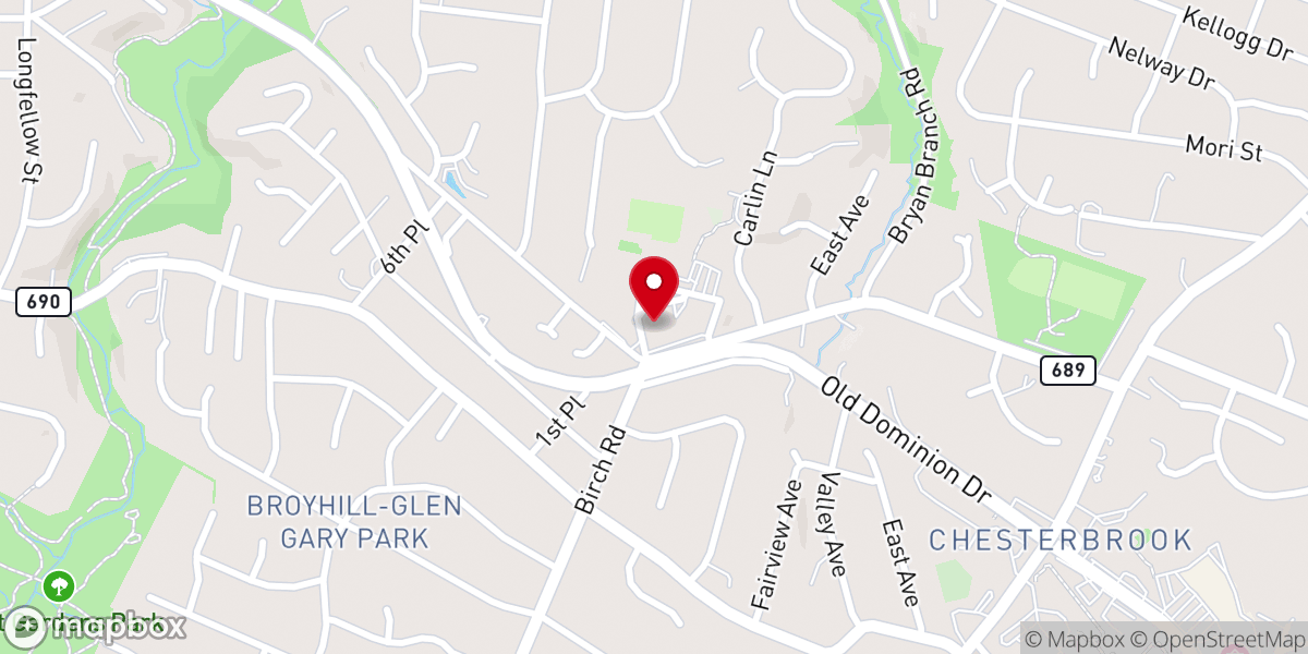 Map showing location of St. John the Beloved Catholic Church