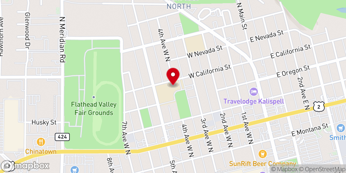 Map showing location of Trinity Evangelical Lutheran Church