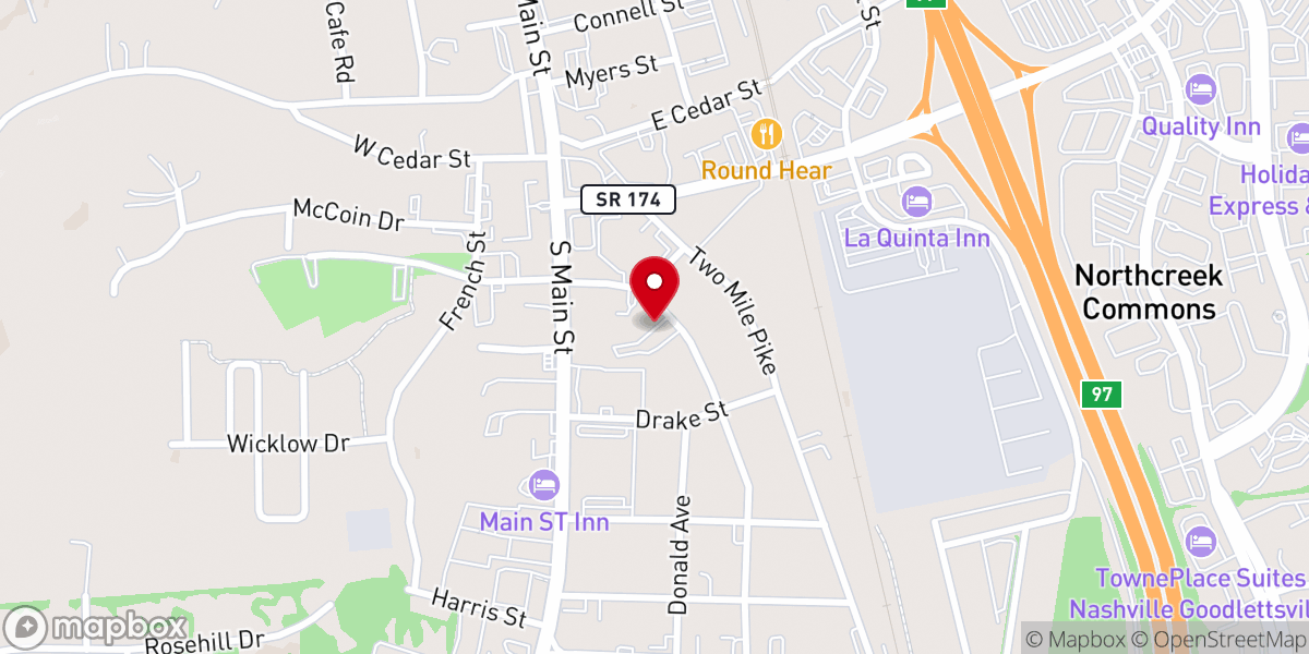 Map showing location of Goodlettsville Church of the Nazarene