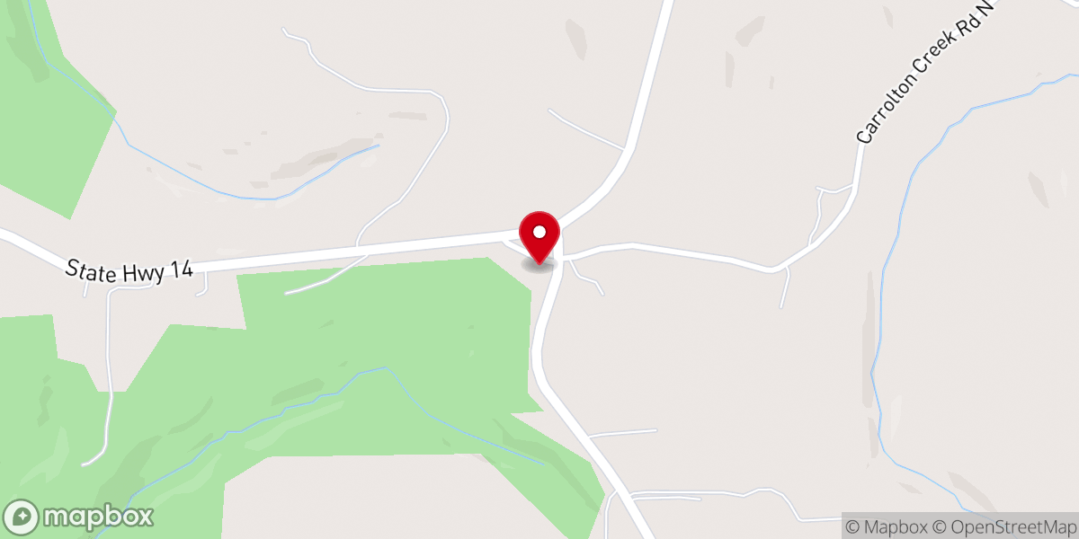 Map showing location of Pleasant Ridge Church of Christ