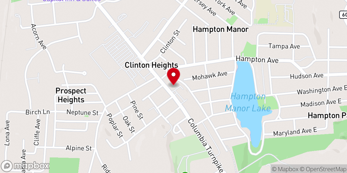 Map showing location of Community Congregational Church of Clinton Heights
