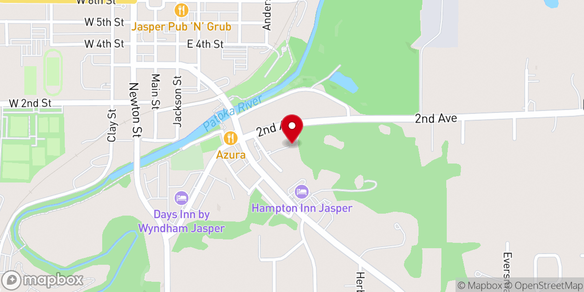 Map showing location of Jasper Apostolic UPC