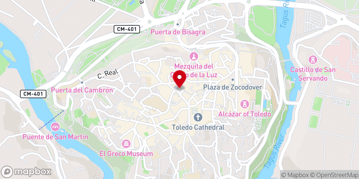 Map showing location of Oratorio de San Felipe de Neri - siglo XV (Antigua Iglesia de San Juan Bautista)