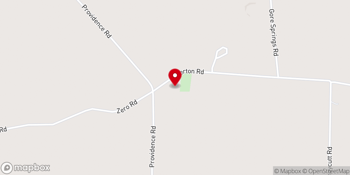 Map showing location of Providence Baptist Church