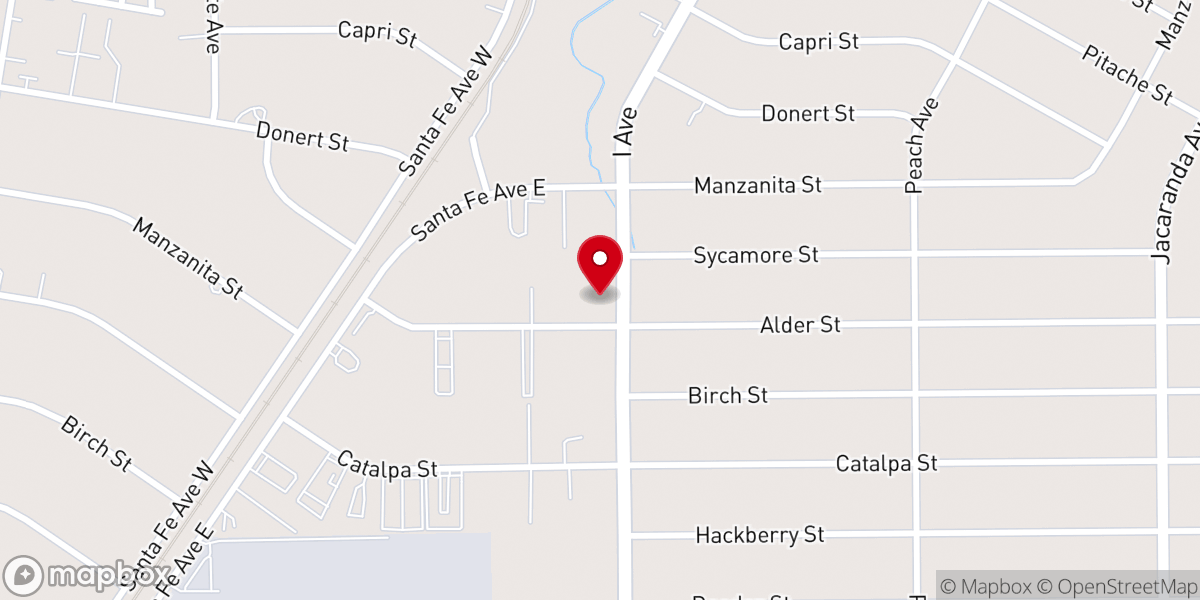 Map showing location of Oasis Community Church