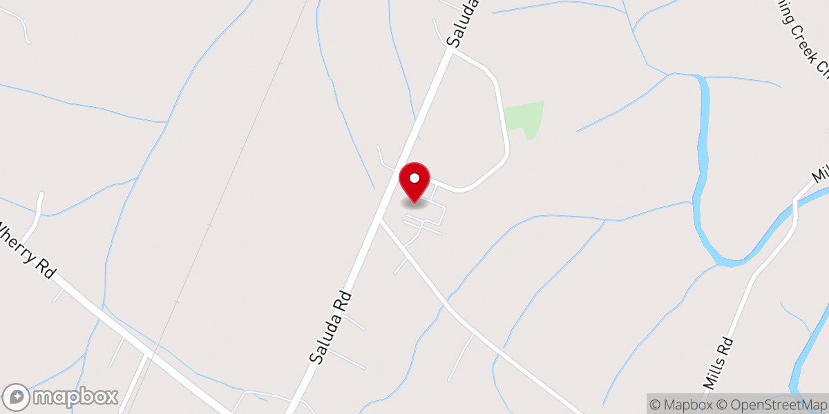 Map showing location of Cedar Grove Baptist Church