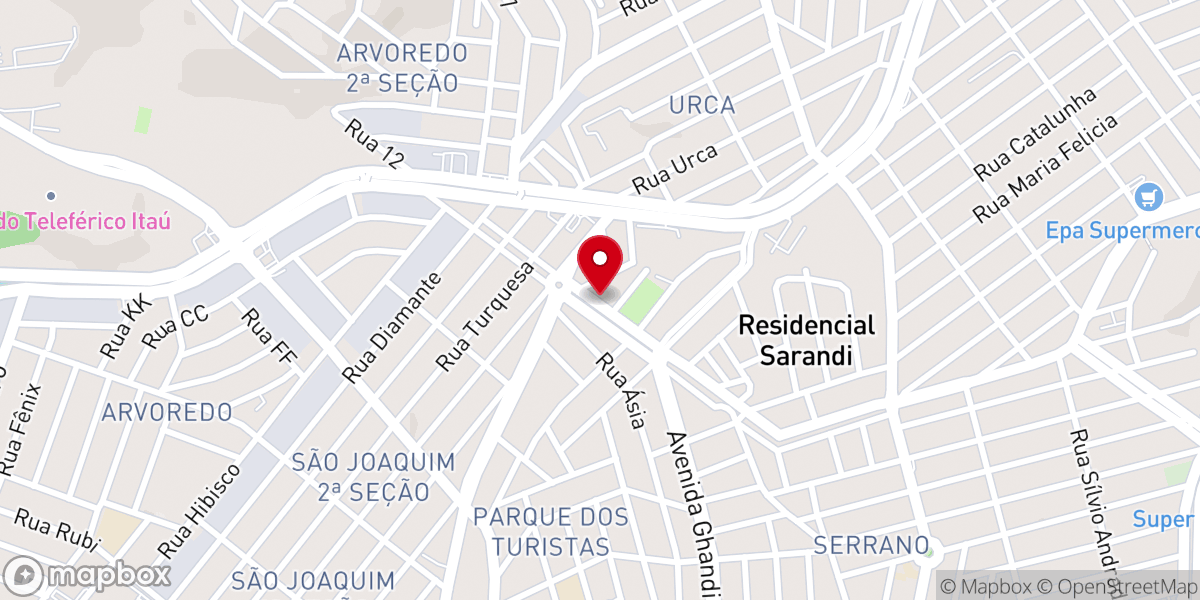 Map showing location of Paz Church Contagem