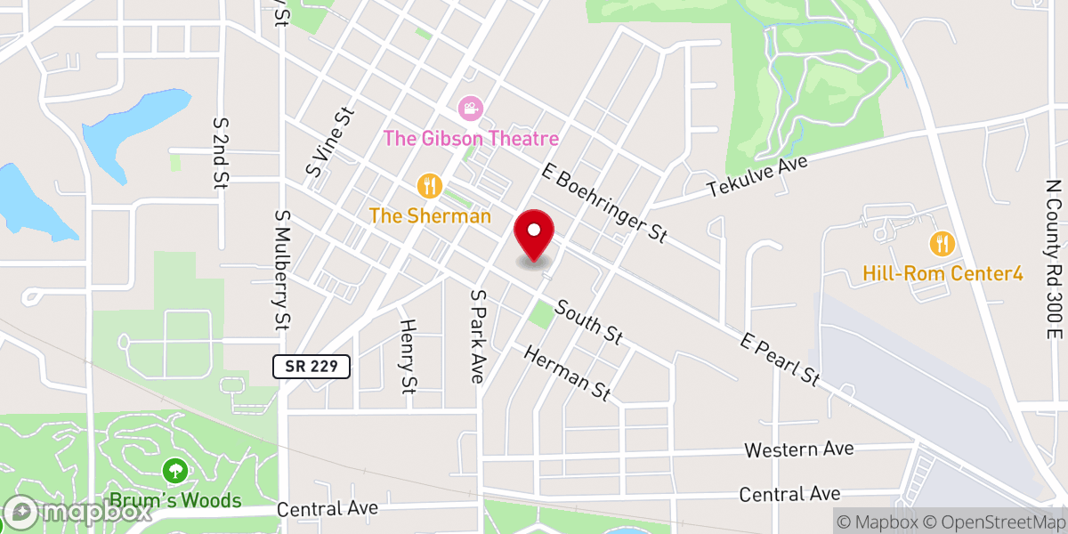 Map showing location of Big Four Café