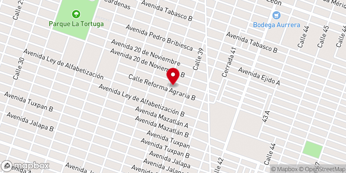 Map showing location of Capilla San Juan XXIII