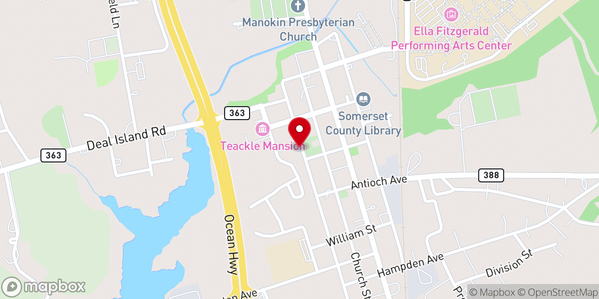 Map showing location of St Andrew's Episcopal Church