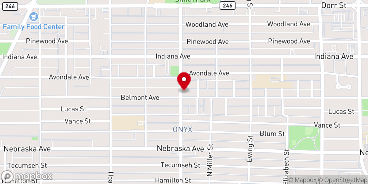 Map showing location of Saint Paul African Methodist Episcopal Zion Church