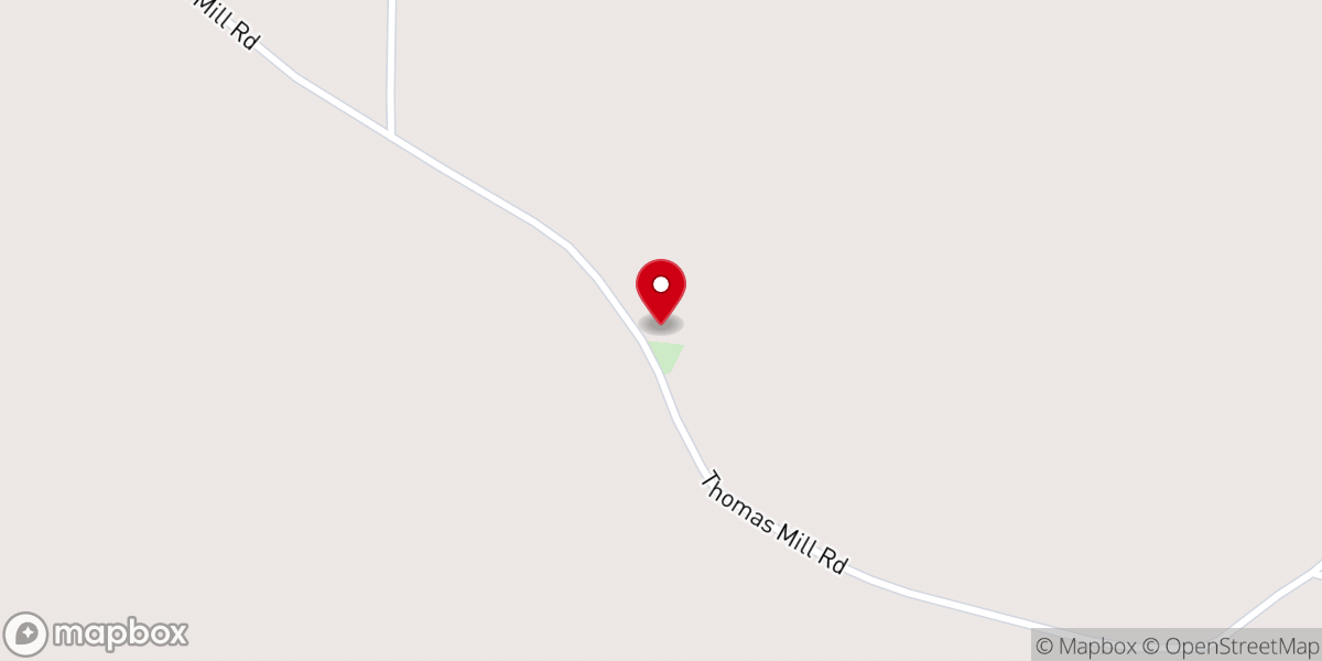 Map showing location of New Lebanon Baptist Church