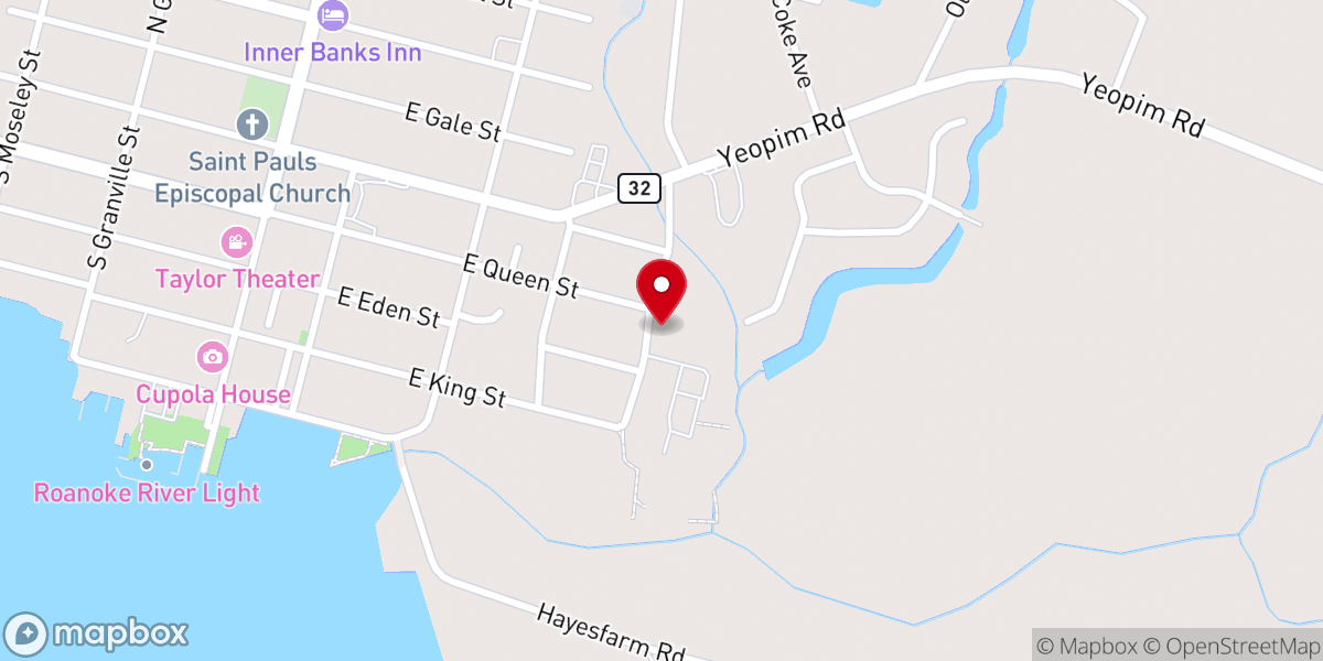Map showing location of First Christian Church