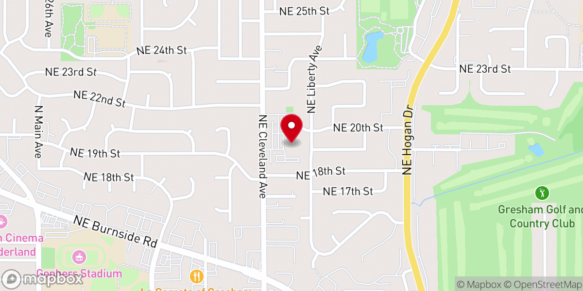 Map showing location of Cornerstone Church