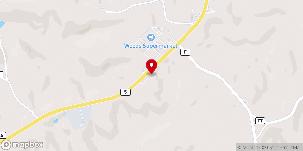 Map showing location of First Baptist Church