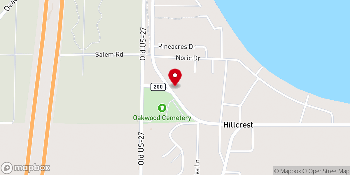 Map showing location of St Hubert Catholic Church