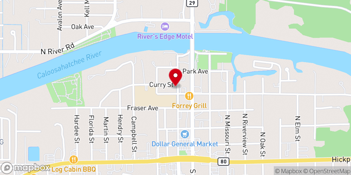 Map showing location of First Baptist of Labelle