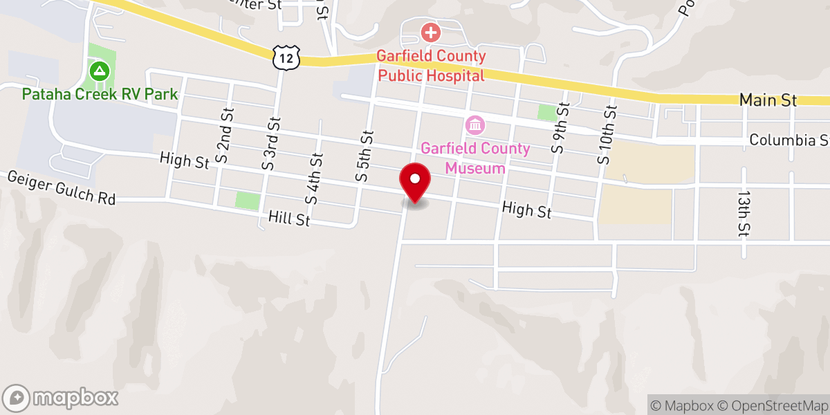 Map showing location of Holy Rosary Catholic Church