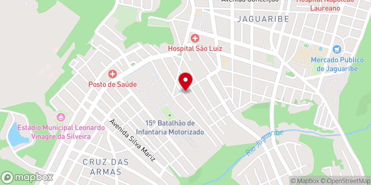 Map showing location of Igreja Batista Betânia em João Pessoa