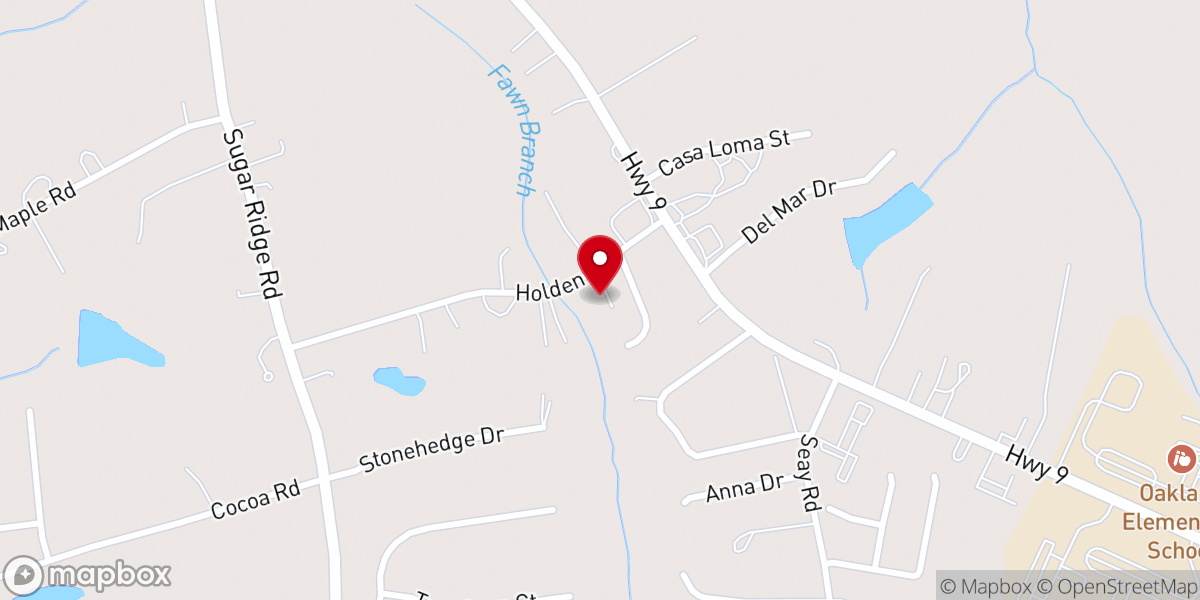 Map showing location of Springs of Grace Lutheran Church