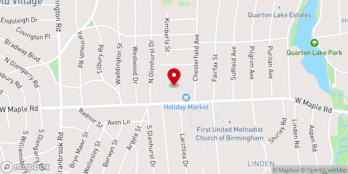 Map showing location of Lutheran Church of The Redeemer