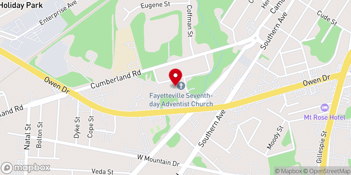 Map showing location of Grace Communion Fayetteville