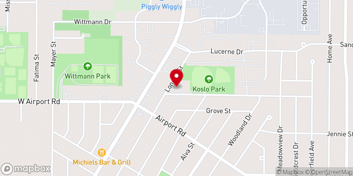 Map showing location of Crossroads Foursquare Church