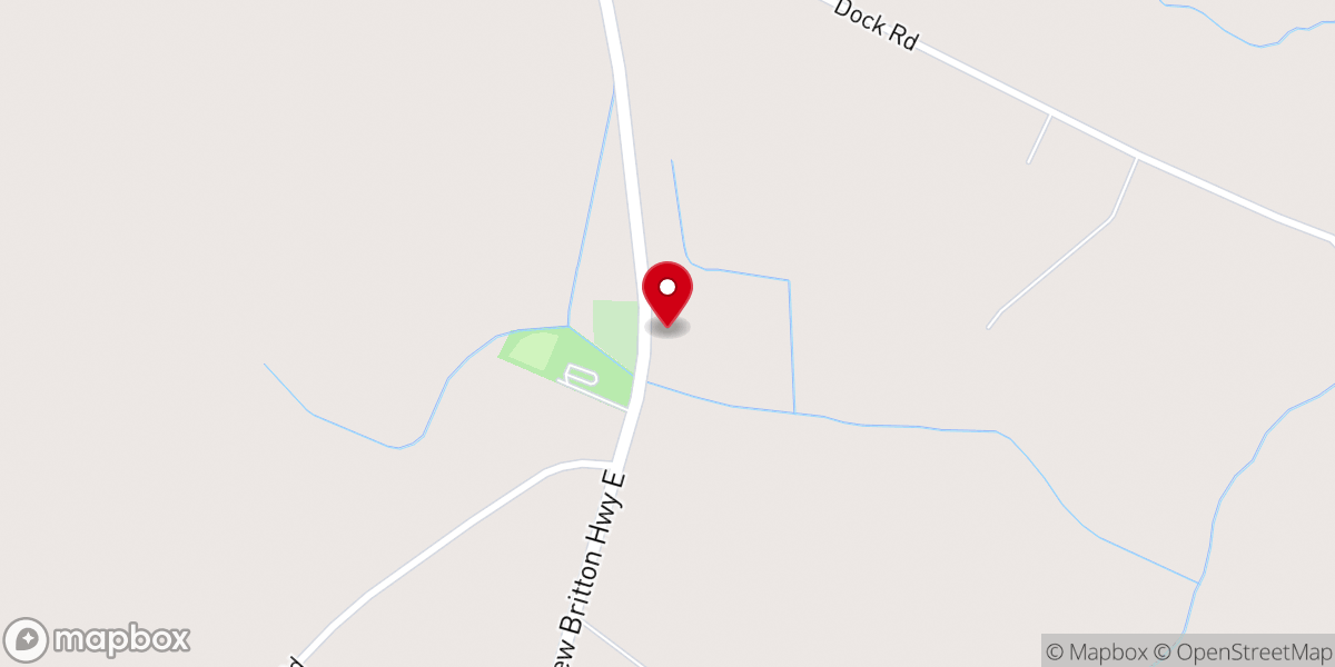 Map showing location of Palmyra Baptist Church