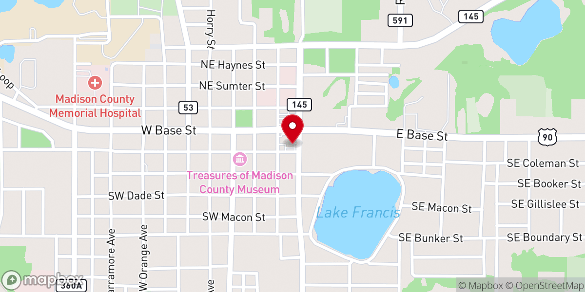 Map showing location of Hungry Howie's Pizza & Subs