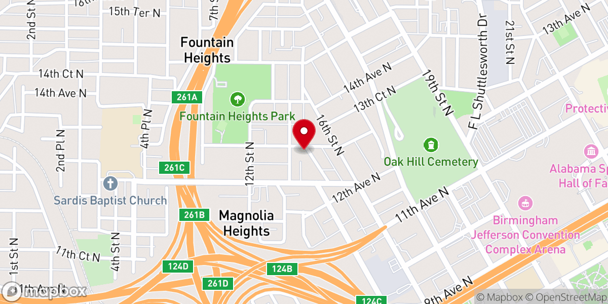 Map showing location of Macedonia 17th St Baptist Church