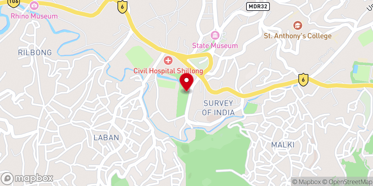 Map showing location of Lady Hydari Park