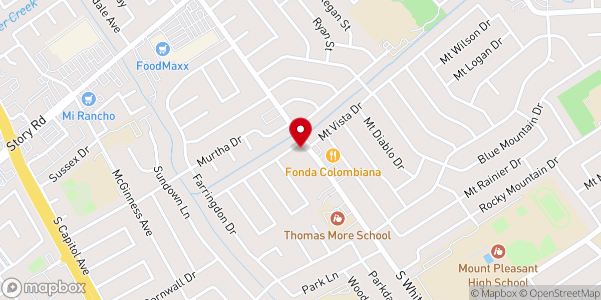 Map showing location of Holy Cross Romanian Orthodox Church