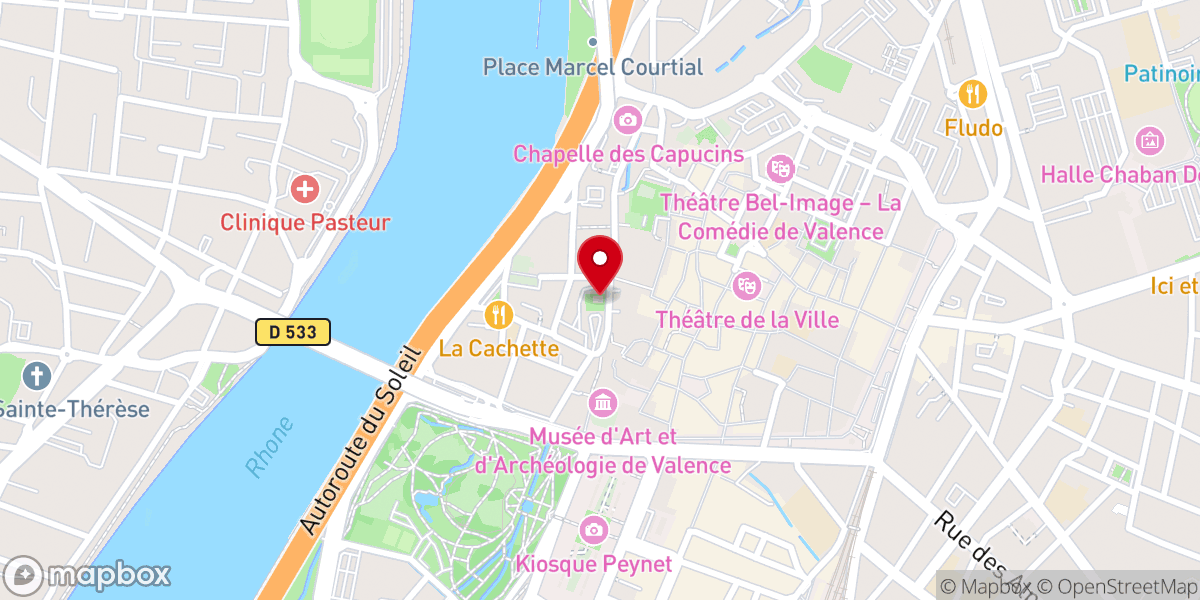 Map showing location of Église Maranatha