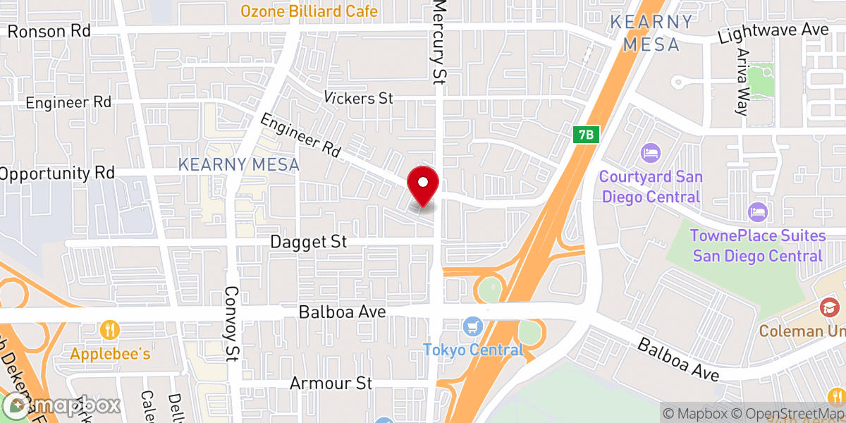 Map showing location of Collective San Diego
