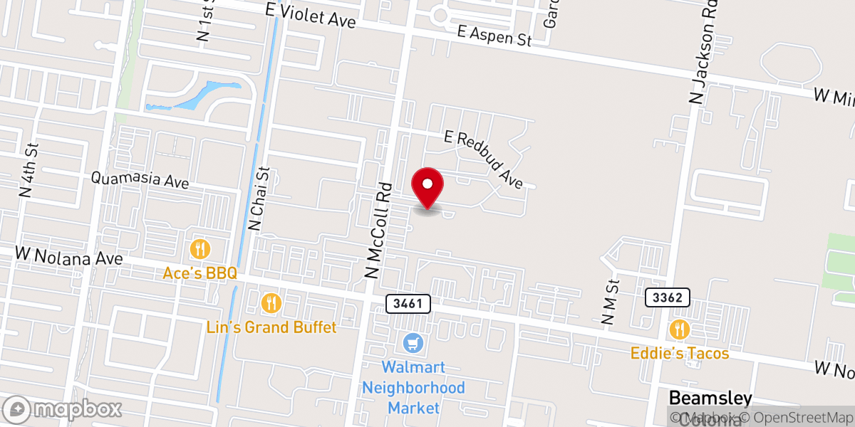 Map showing location of McAllen First United Methodist Church
