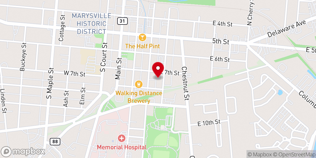 Map showing location of The Vine Of Marysville