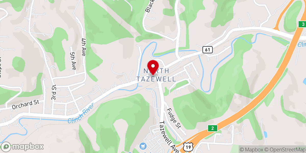Map showing location of Clinch Valley Community Action