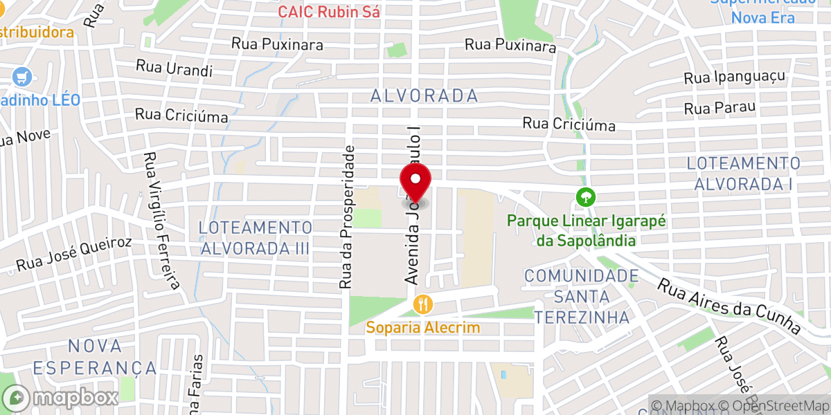 Map showing location of Igreja Universal Alvorada ll