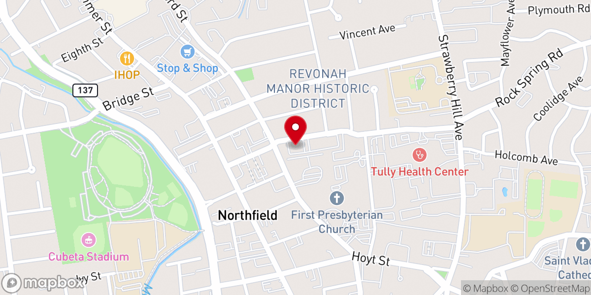 Map showing location of Church of the Archangels