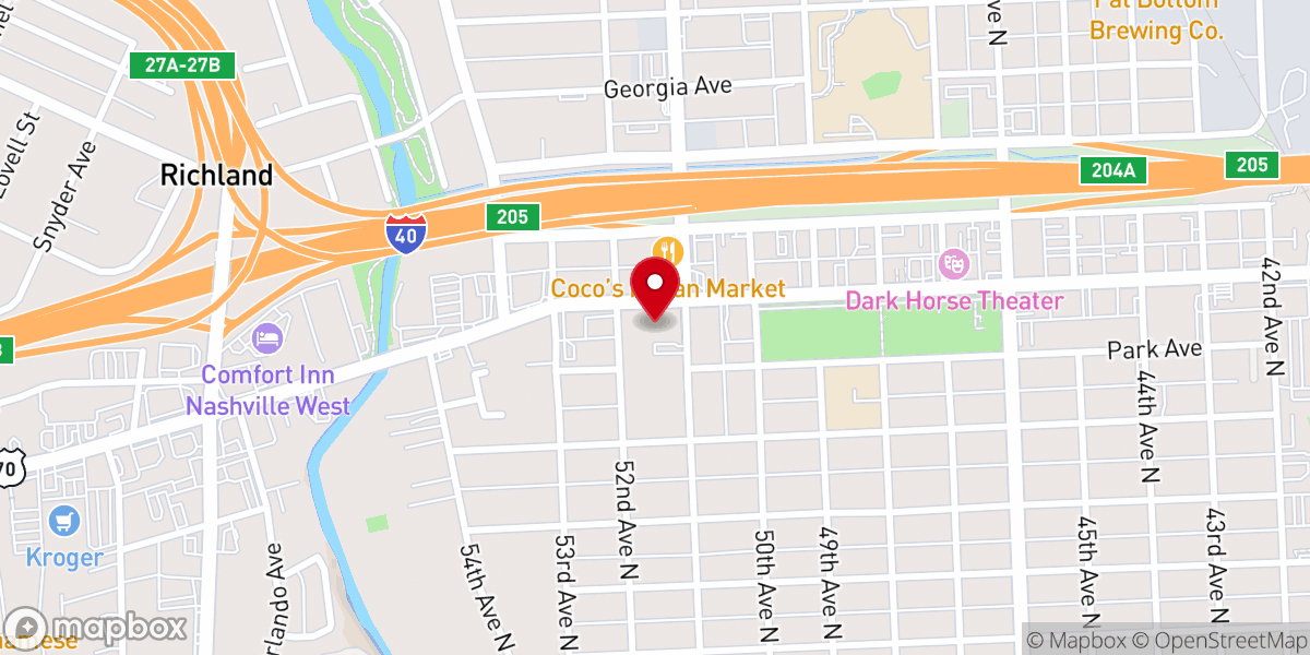 Map showing location of St. Ann Catholic Church