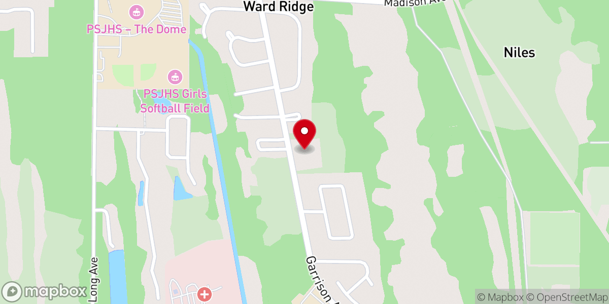 Map showing location of St. Peter's Anglican Church