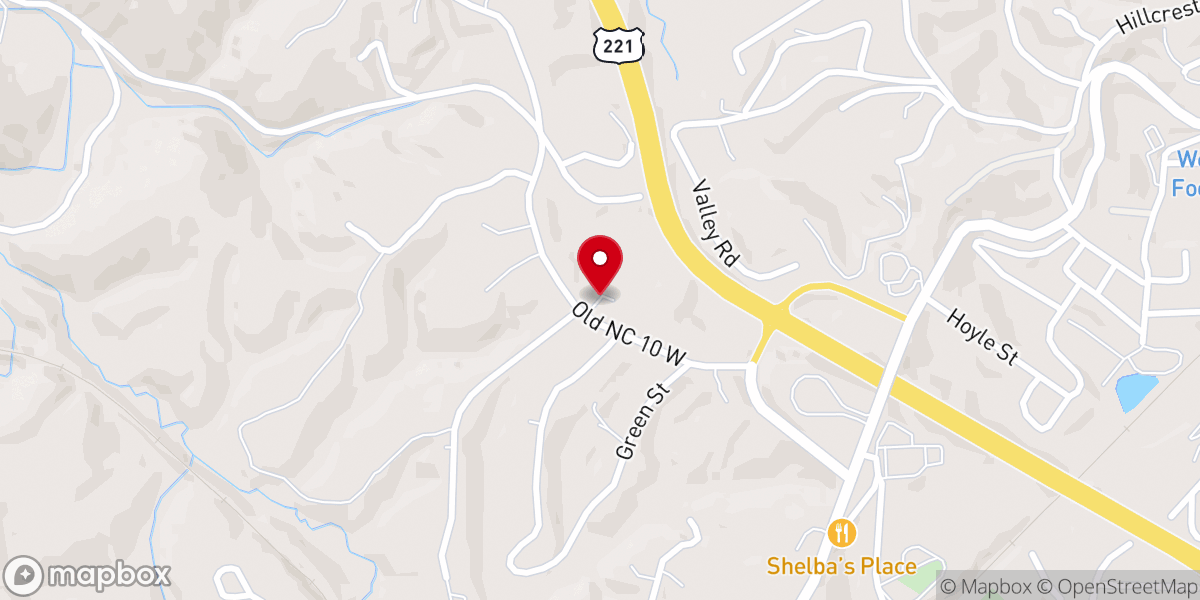 Map showing location of Cross Mill Church