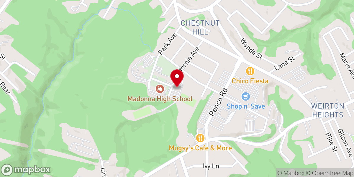 Map showing location of St. Joseph the Worker Catholic Church